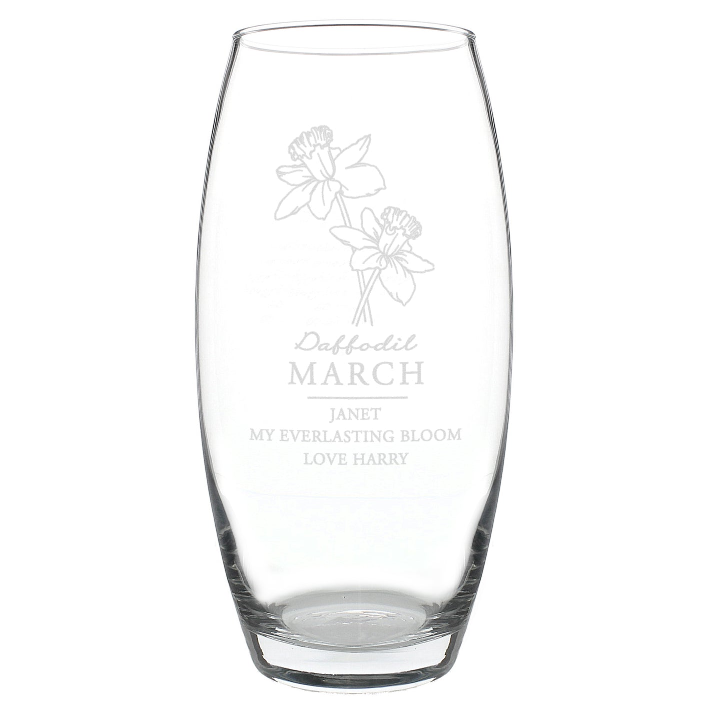 Personalised March Birth Flower Bullet Vase - image 5