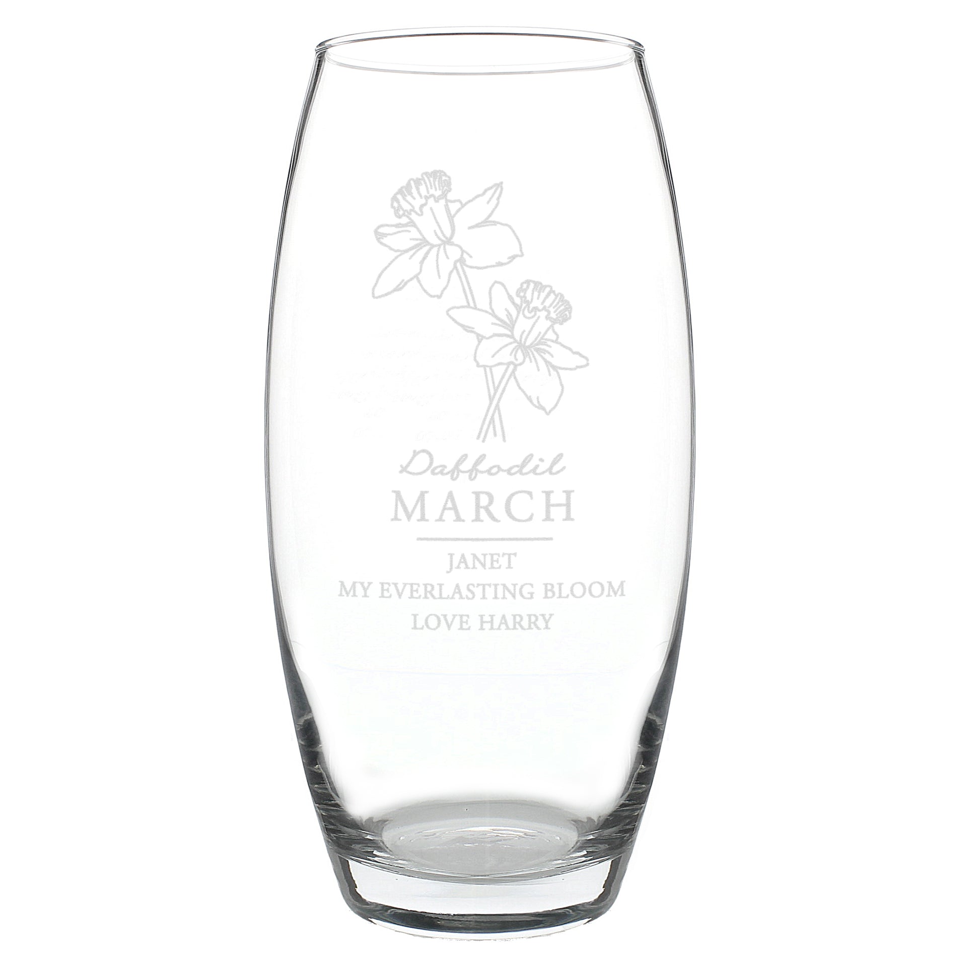 Personalised March Birth Flower Bullet Vase - image 5