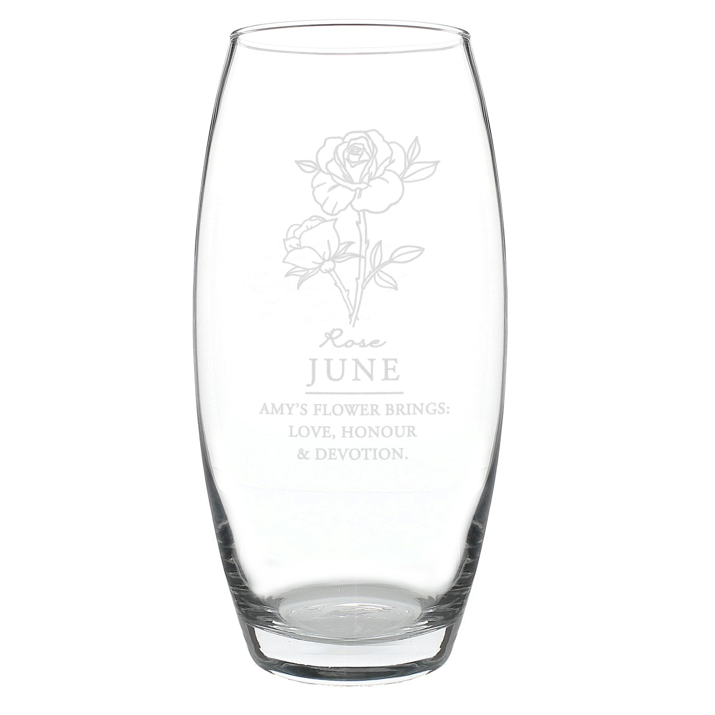 Personalised June Birth Flower Bullet Vase - image 5