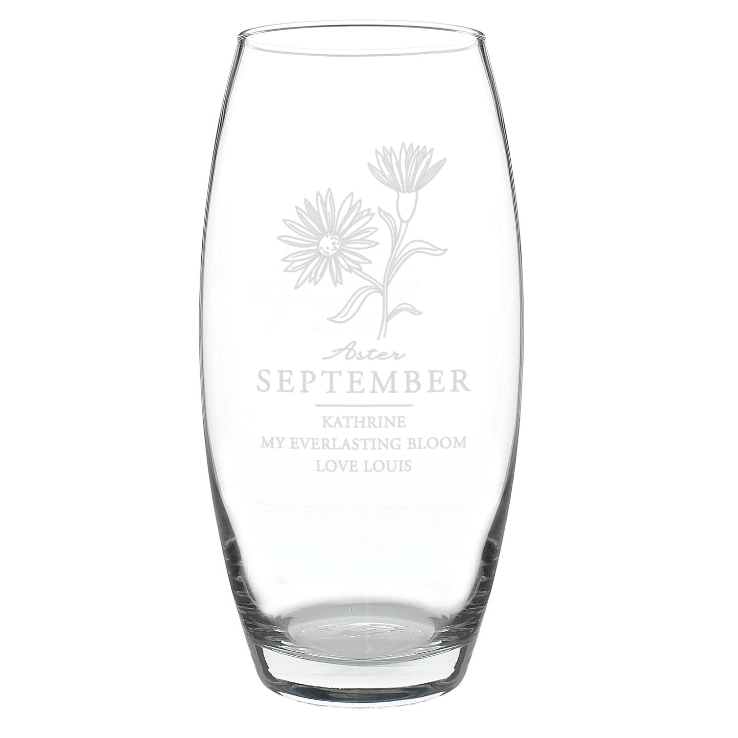 Personalised September Birth Flower Bullet Vase - image 5