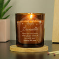 Personalised Celestial Amber Glass Candle from Heartfelt Gifts