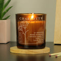 Personalised January Birth Flower Amber Glass Candle from Heartfelt Gifts