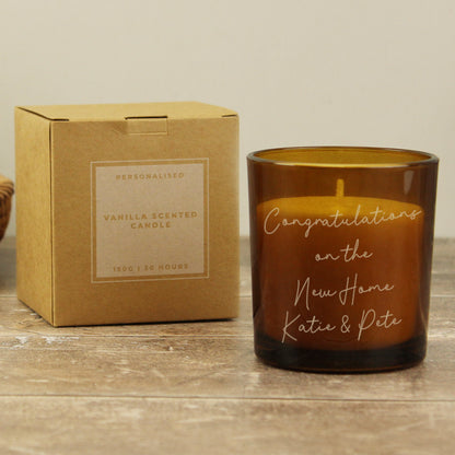 Personalised Engraved Message Amber Glass Holder - image 6