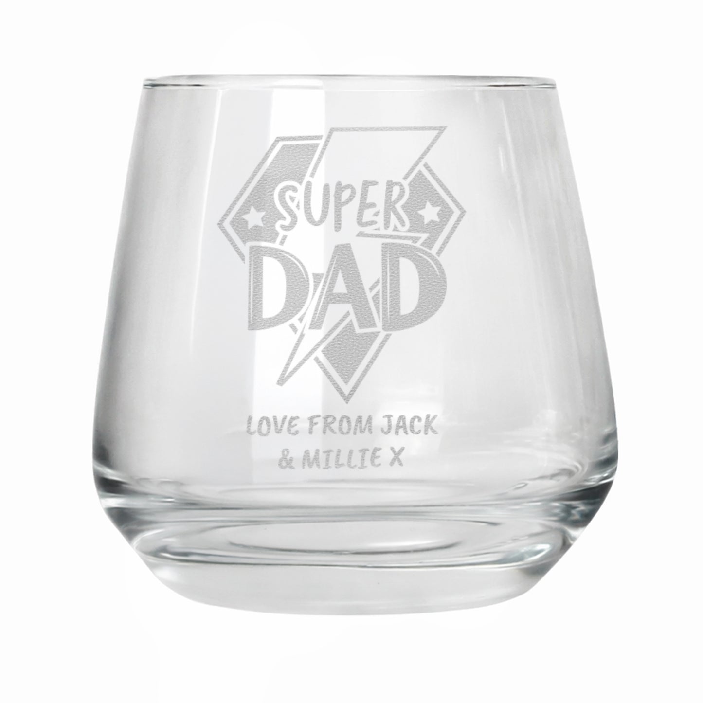 Personalised Super Dad Tumbler Glass – Father's Day & Birthday Gift for Dad - image 4