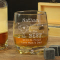Personalised Simply The Best Tumbler Glass – Birthday Father's Day Champion Gift