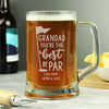 Personalised Best by Par Golf Pint Tankard – Golfer Father's Day Birthday Gift