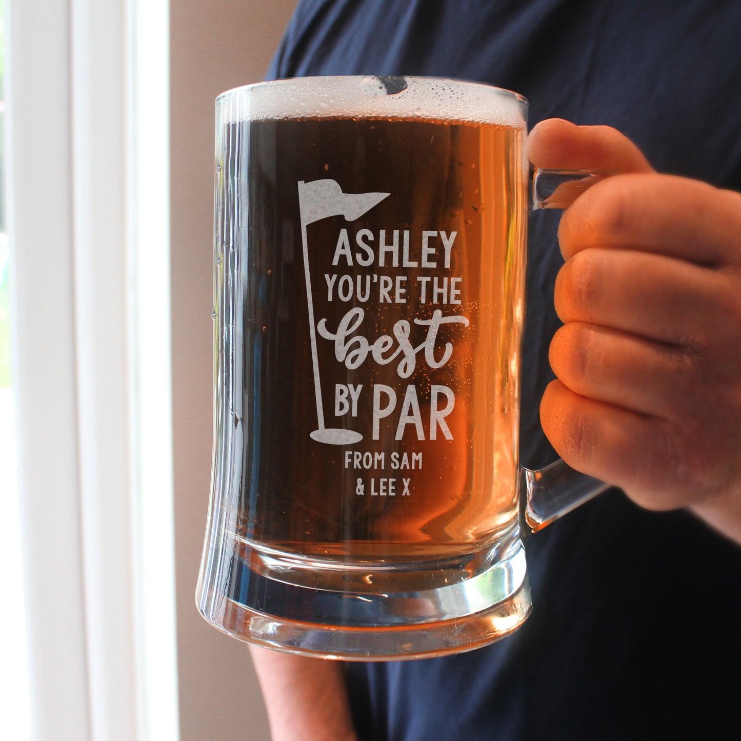 Personalised Best by Par Golf Pint Tankard – Golfer Father's Day Birthday Gift - image 2