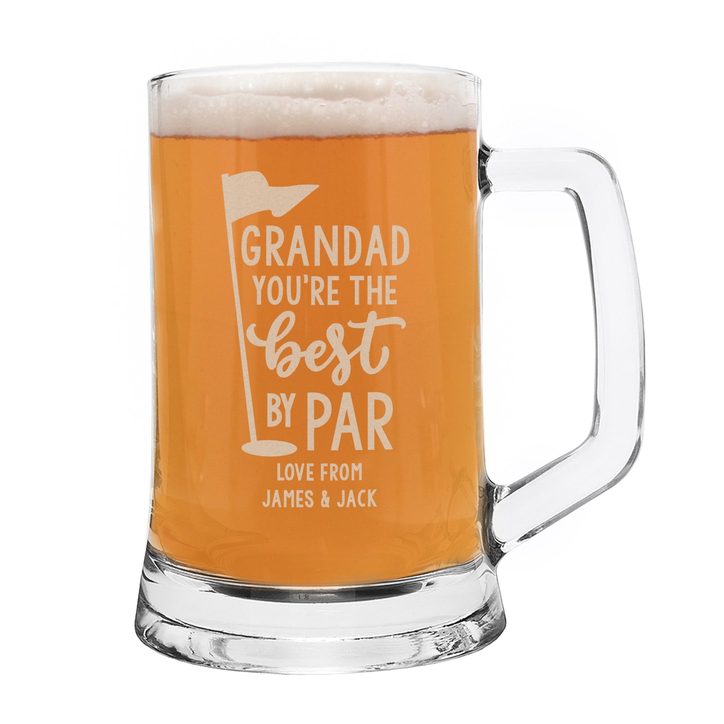 Personalised Best by Par Golf Pint Tankard – Golfer Father's Day Birthday Gift - image 4