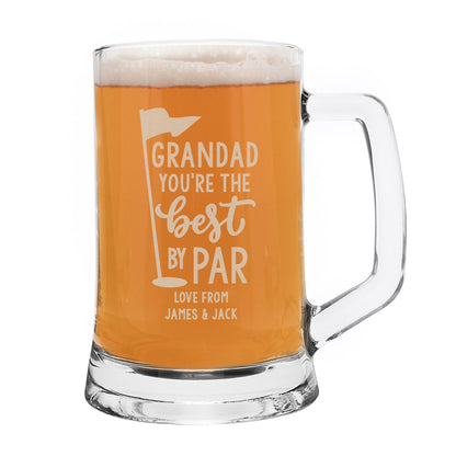 Personalised Best by Par Golf Pint Tankard – Golfer Father's Day Birthday Gift - image 4