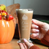 Personalised Pumpkin Latte Glass – Autumn Coffee Birthday Seasonal Gift