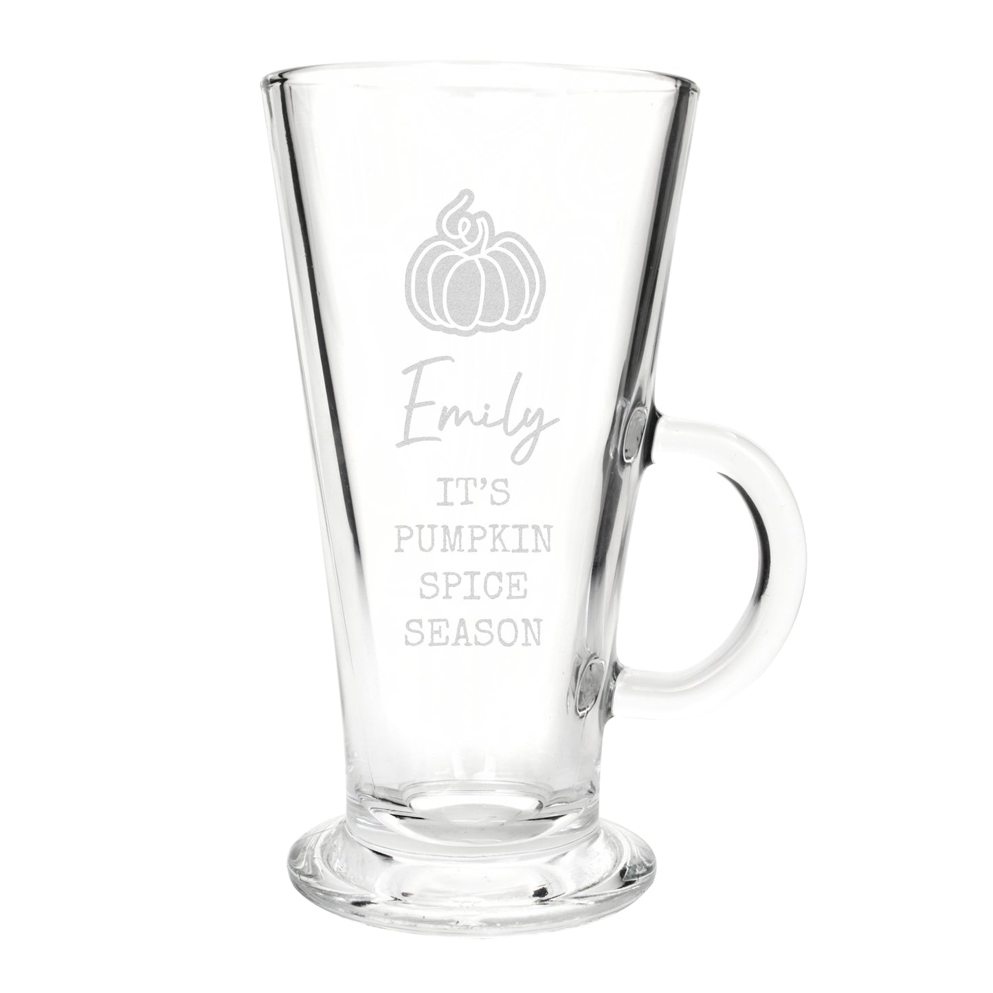 Personalised Pumpkin Latte Glass – Autumn Coffee Birthday Seasonal Gift - image 4