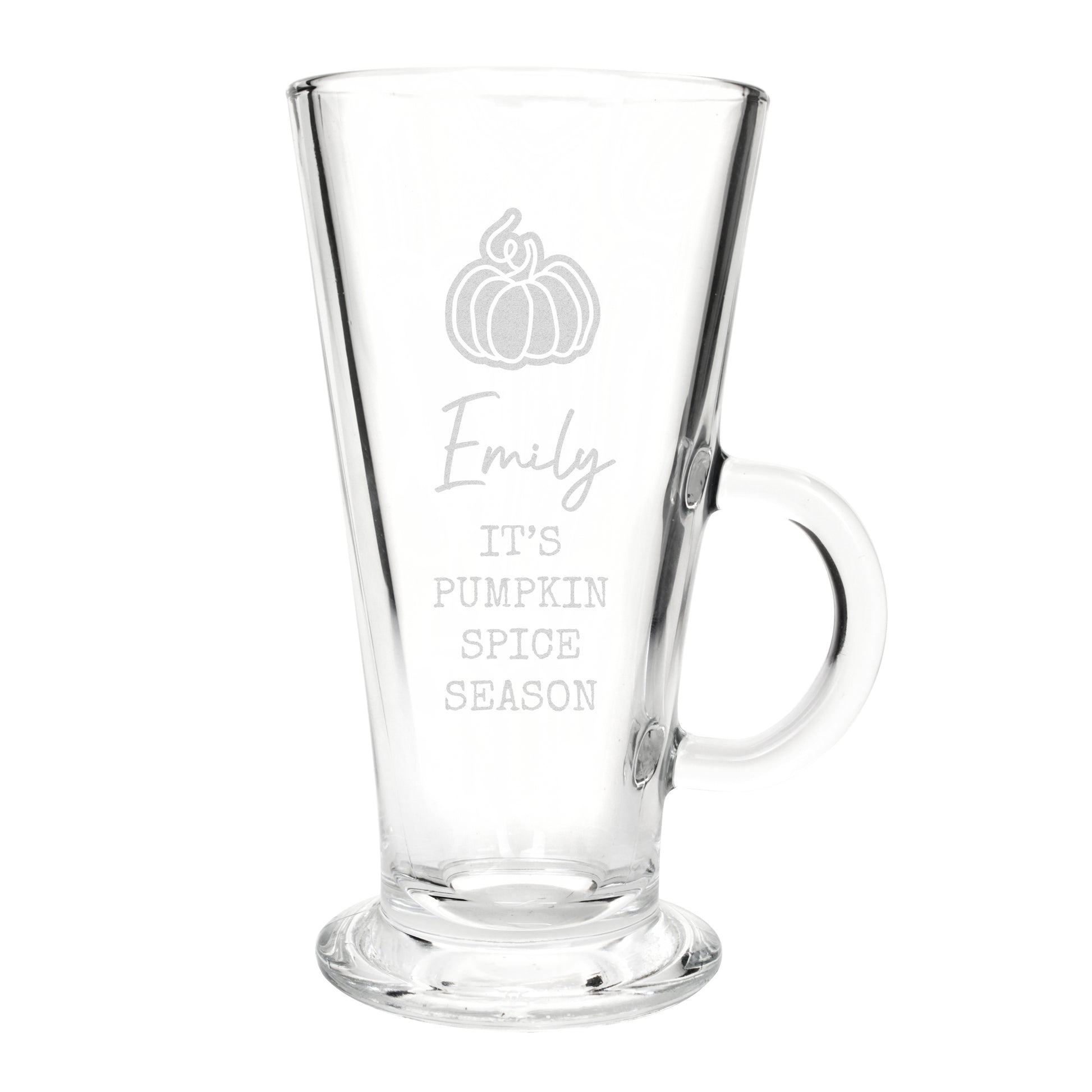 Personalised Pumpkin Latte Glass – Autumn Coffee Birthday Seasonal Gift - image 4
