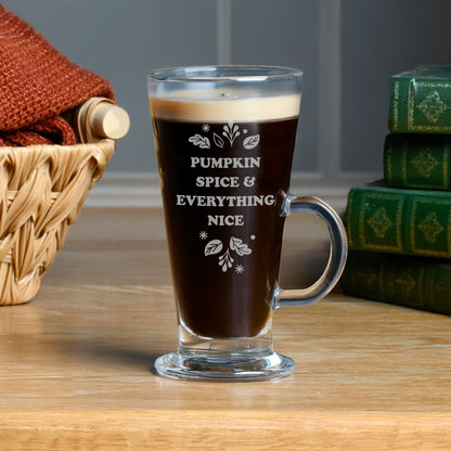 Personalised Autumn Leaves Latte Glass – Cosy Coffee Seasonal Gift - image 3