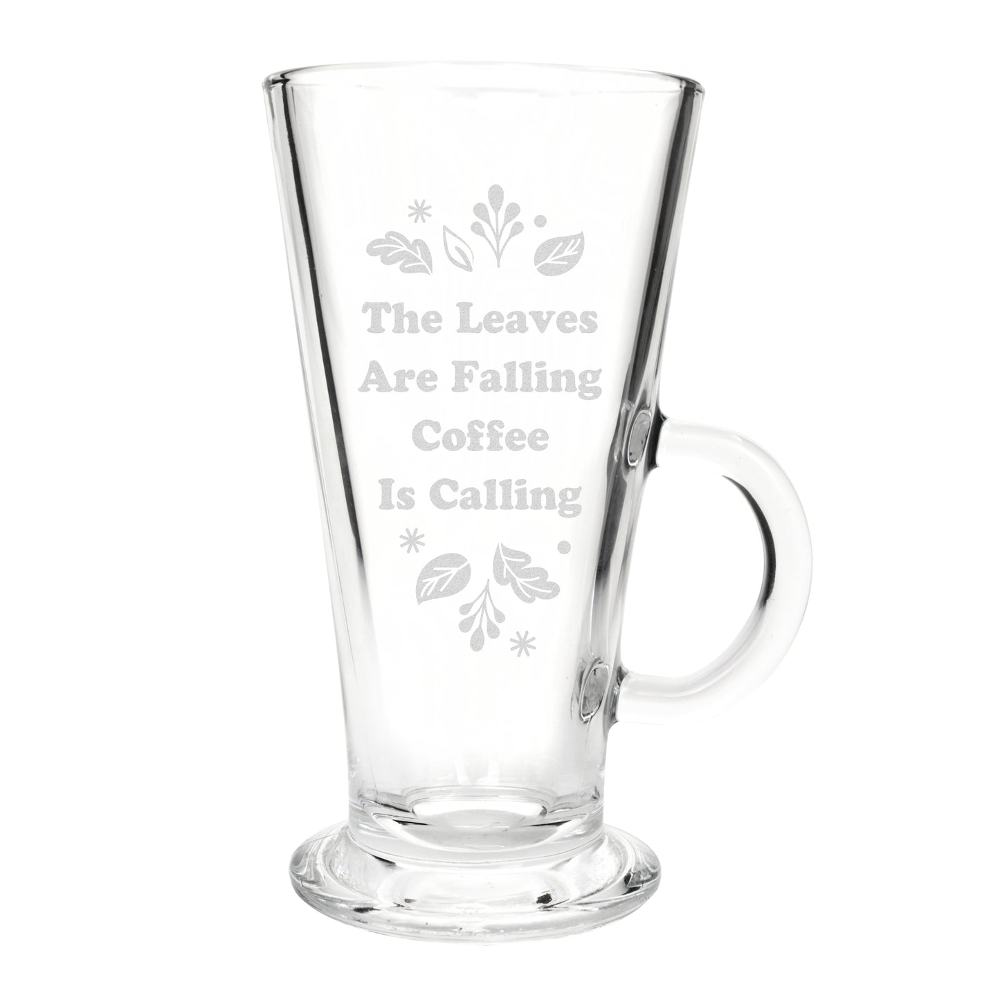 Personalised Autumn Leaves Latte Glass – Cosy Coffee Seasonal Gift - image 4