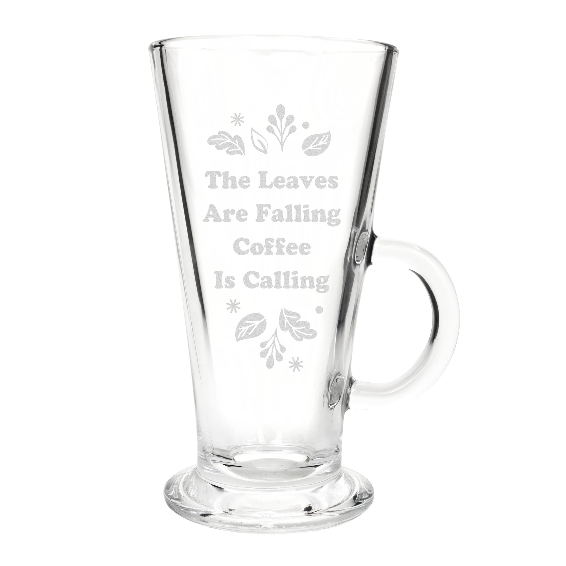Personalised Autumn Leaves Latte Glass – Cosy Coffee Seasonal Gift - image 4