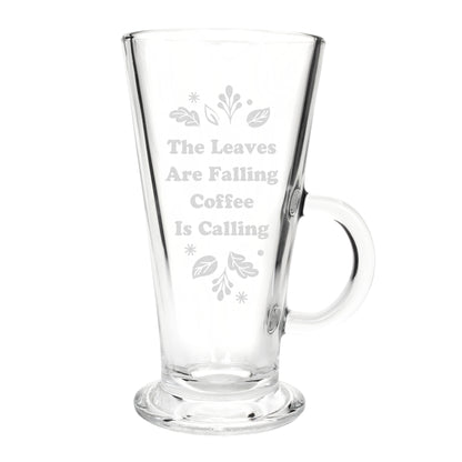 Personalised Autumn Leaves Latte Glass – Cosy Coffee Seasonal Gift - image 4
