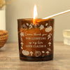 Personalised Pumpkins Amber Glass Vanilla Candle – Autumn Seasonal Scented Gift