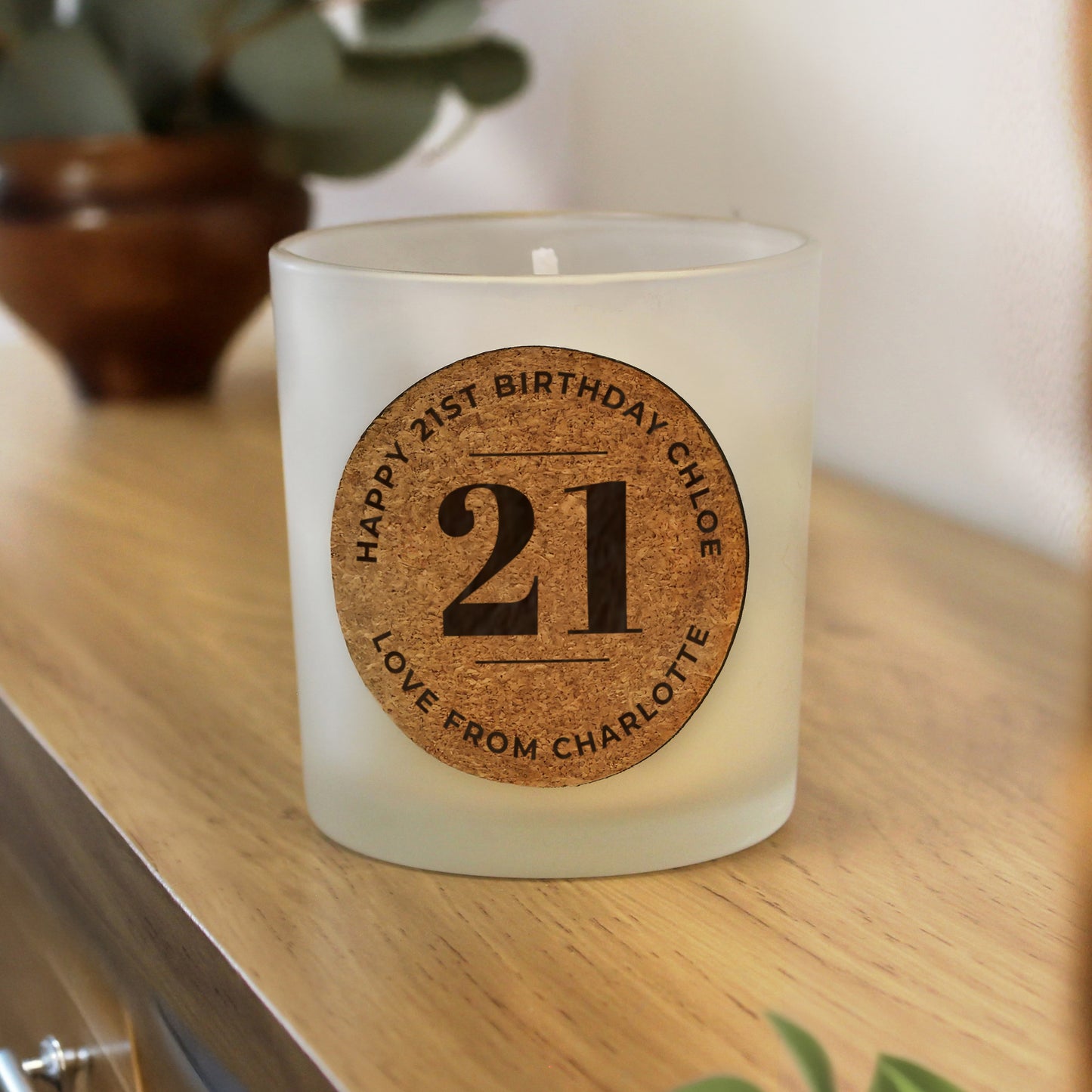 Personalised Birthday Cork Label Vanilla Candle Jar – Birthday Gift