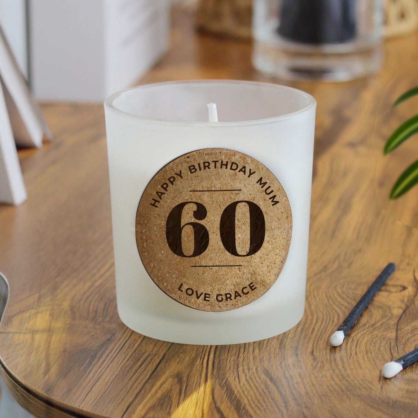 Personalised Birthday Cork Label Candle Jar – Birthday Gift for Her - image 3