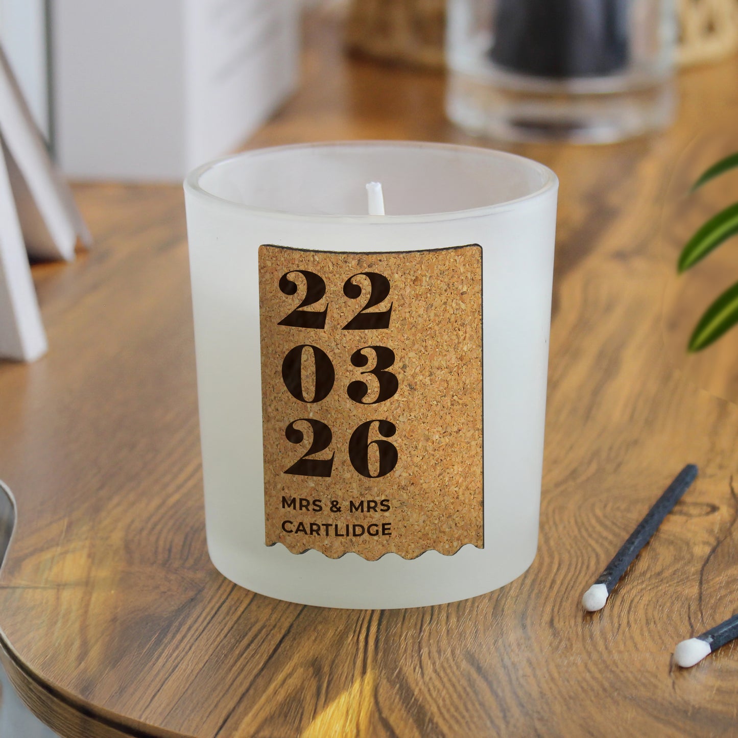 Personalised Anniversary Cork Label Candle Jar – Anniversary Valentine Gift - image 3