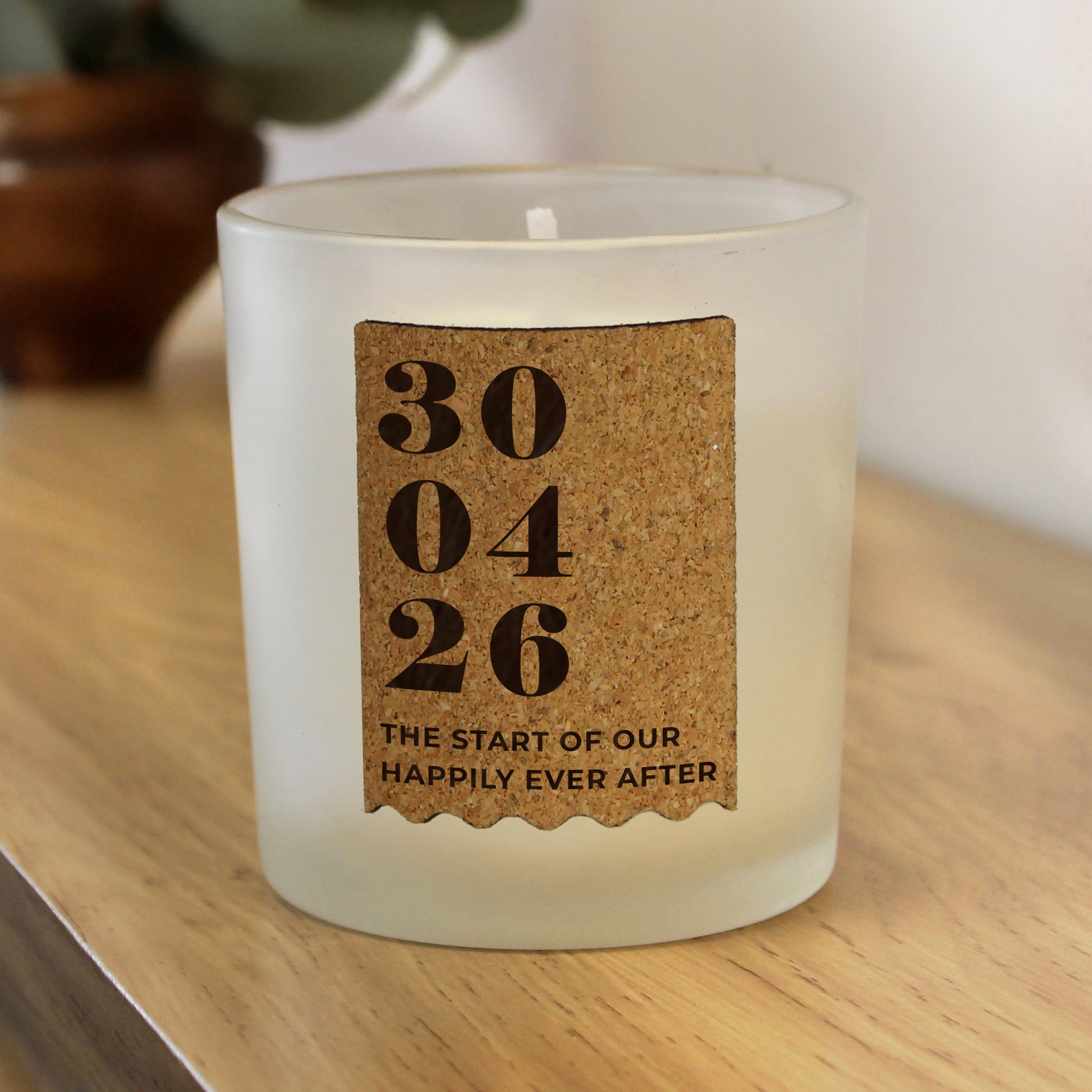 Personalised Anniversary Cork Label Candle Jar – Anniversary Valentine Gift - image 4