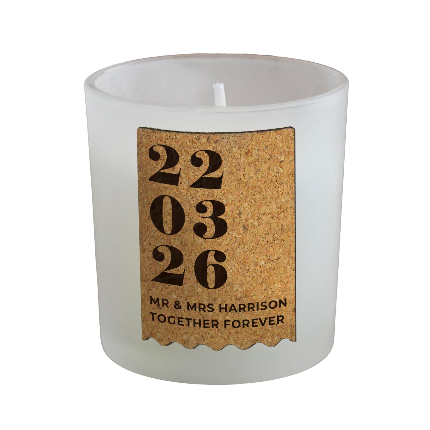 Personalised Anniversary Cork Label Candle Jar – Anniversary Valentine Gift - image 5