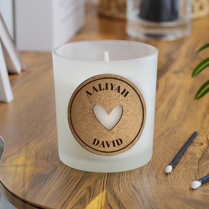 Personalised Heart Cork Label Candle Jar – Valentine's Day Birthday Gift - image 3