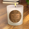 Personalised Floral Cork Label Candle Jar – Birthday Mother's Day Gift for Her
