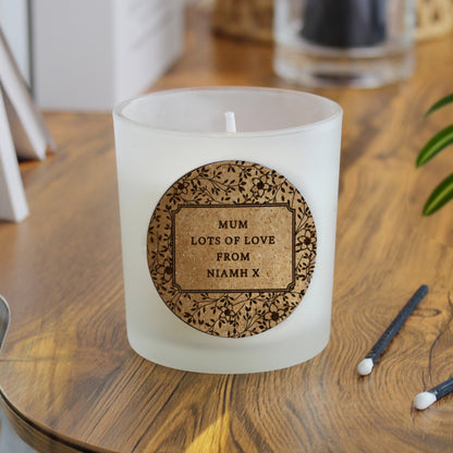 Personalised Floral Cork Label Candle Jar – Birthday Mother's Day Gift for Her - image 3