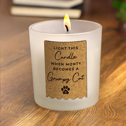 Personalised Paw Print Cork Label Candle Jar – Pet Lover Birthday Gift - image 2