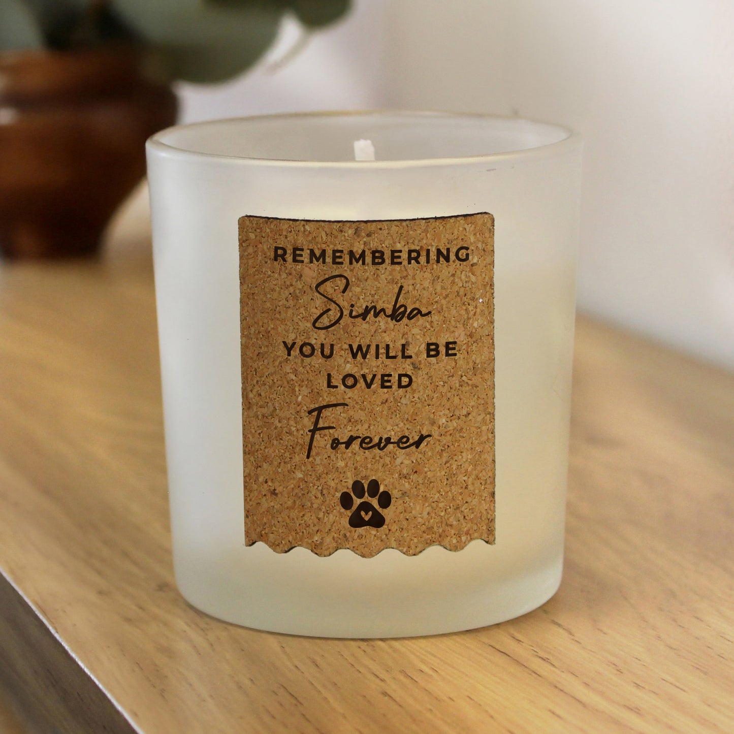Personalised Paw Print Cork Label Candle Jar – Pet Lover Birthday Gift - image 4