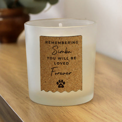 Personalised Paw Print Cork Label Candle Jar – Pet Lover Birthday Gift - image 4