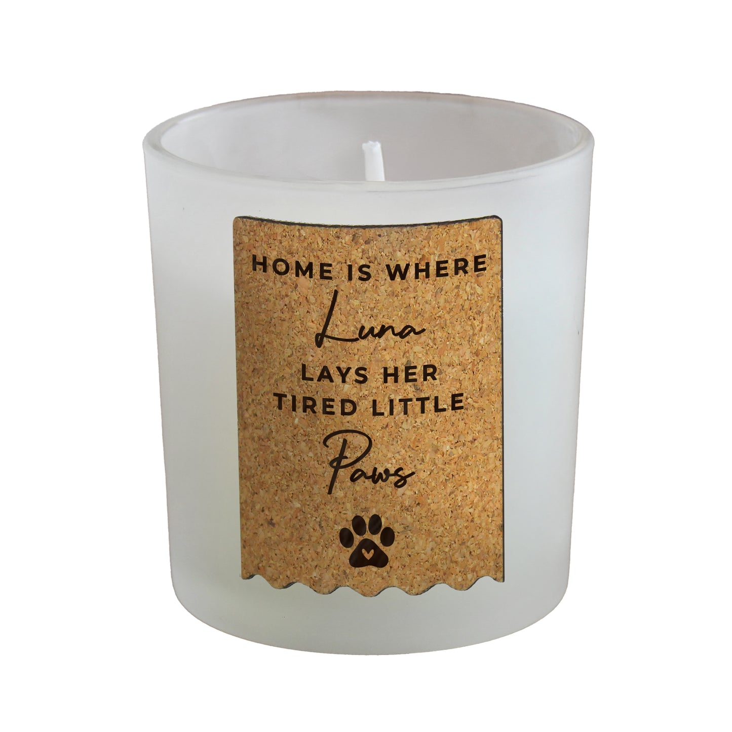 Personalised Paw Print Cork Label Candle Jar – Pet Lover Birthday Gift - image 5