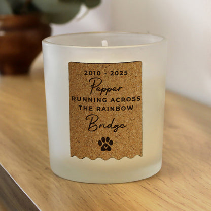 Personalised Paw Print Cork Label Candle Jar – Pet Lover Birthday Gift - image 6