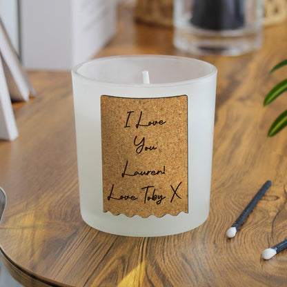 Personalised Cork Label Vanilla Candle Jar – Birthday Christmas Gift - image 3