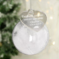 Personalised White Memorial Feather Bauble from Heartfelt Gifts