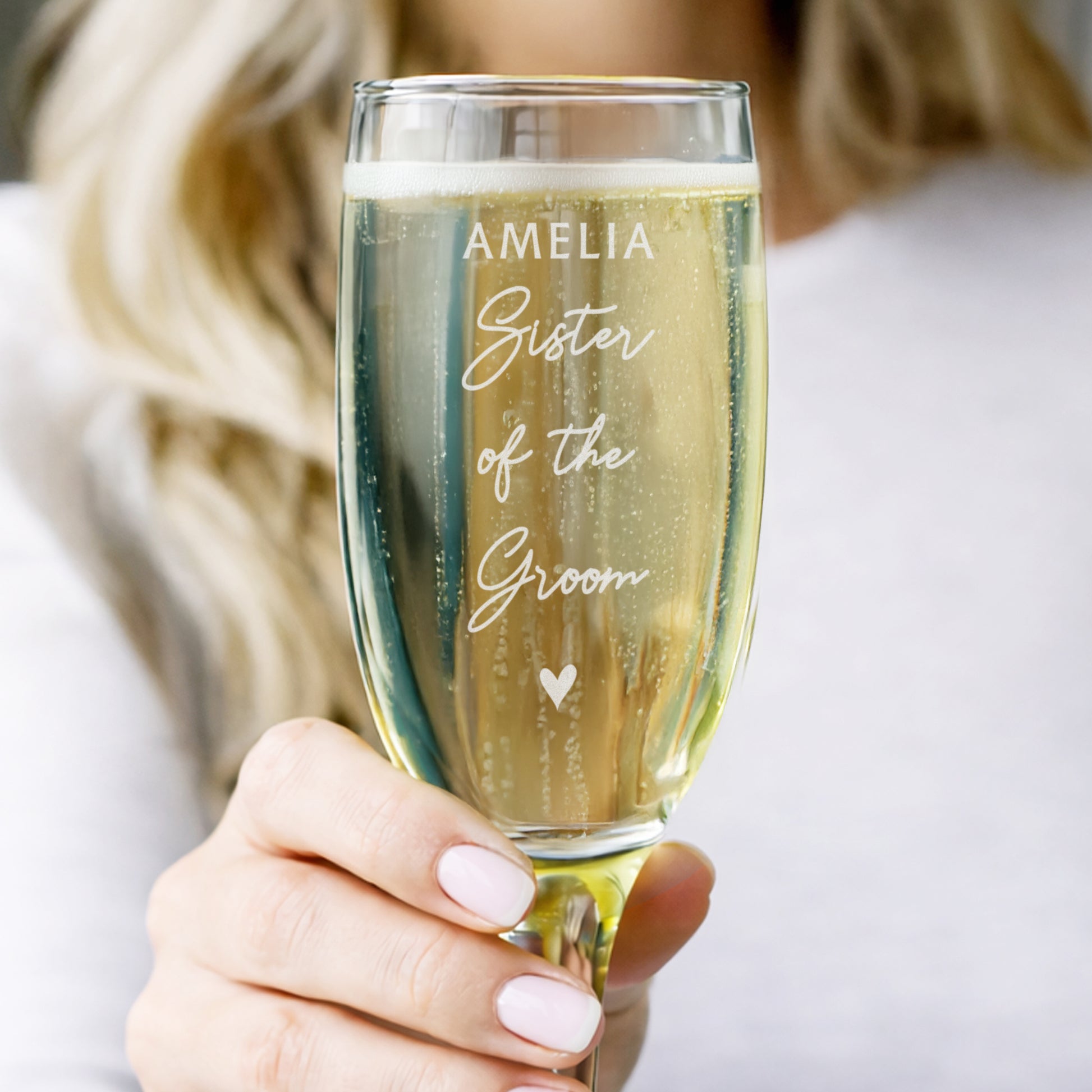 Personalised Free Text Wedding Champagne Flute – Wedding Hen Party Gift - image 2