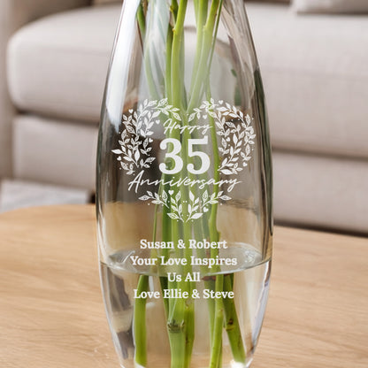 Personalised Anniversary Wreath Bullet Vase - image 2
