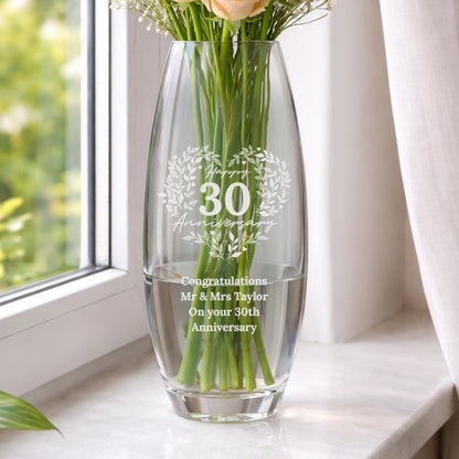 Personalised Anniversary Wreath Bullet Vase - image 3