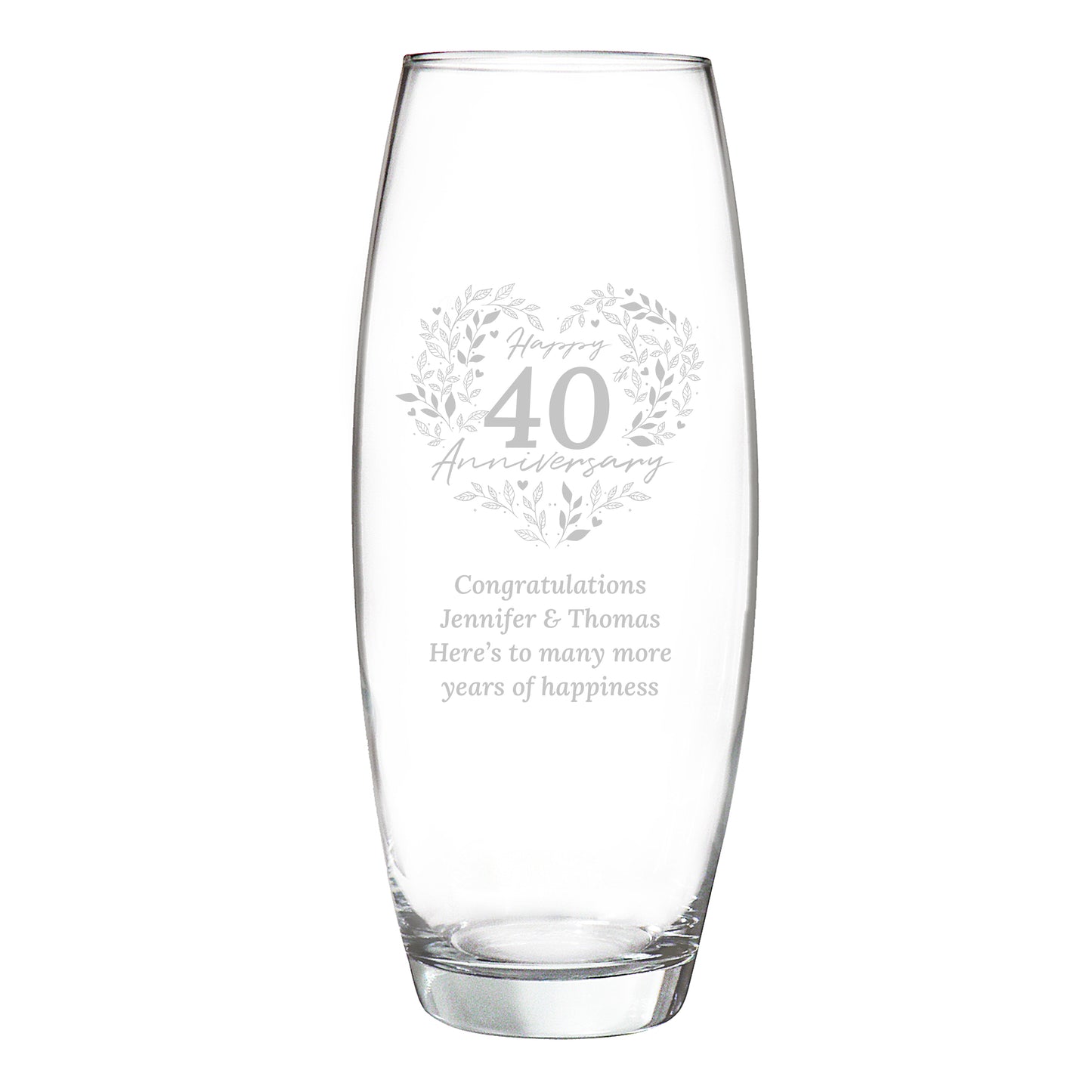 Personalised Anniversary Wreath Bullet Vase - image 4