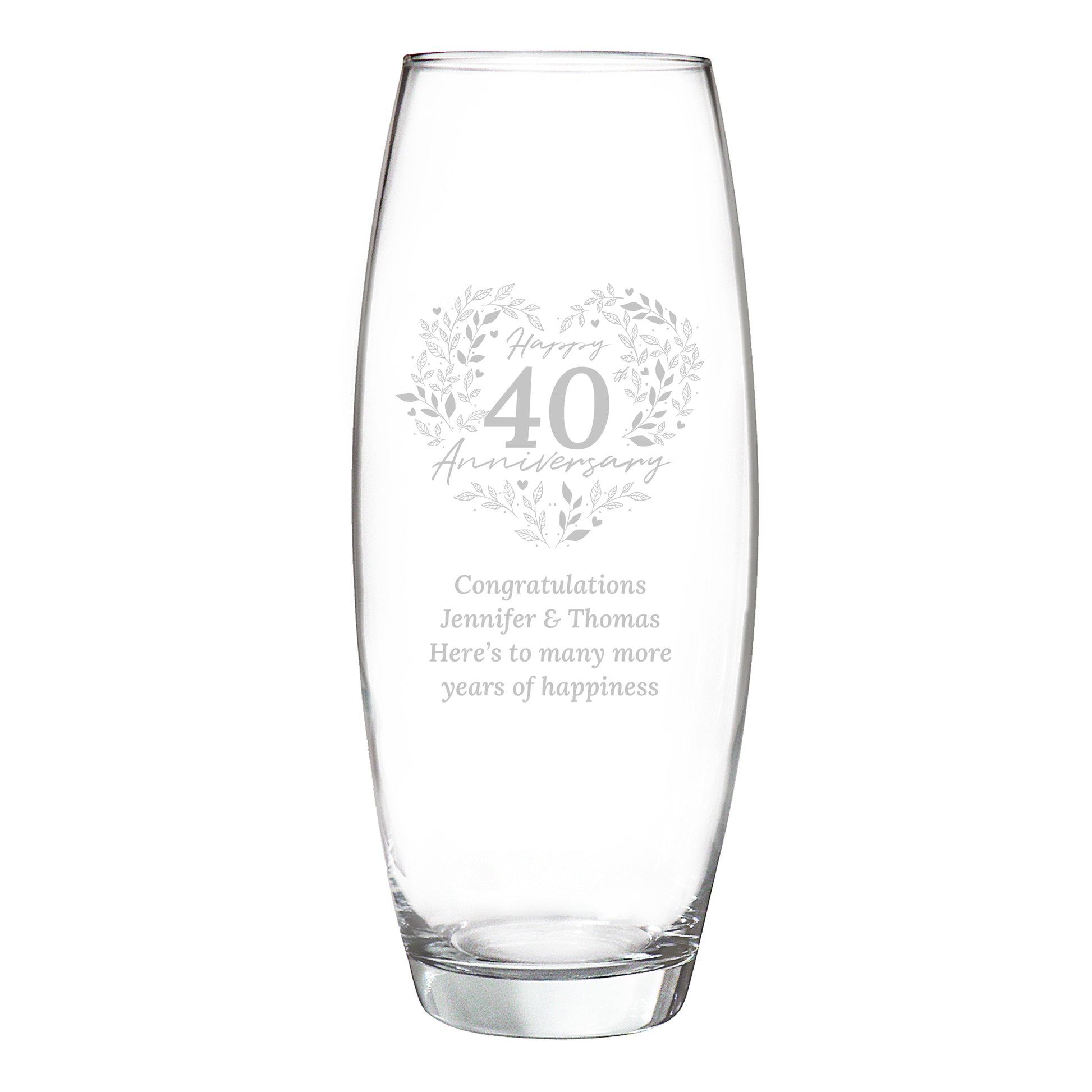 Personalised Anniversary Wreath Bullet Vase - image 4