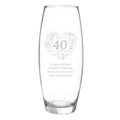 Personalised Anniversary Wreath Bullet Vase - image 4