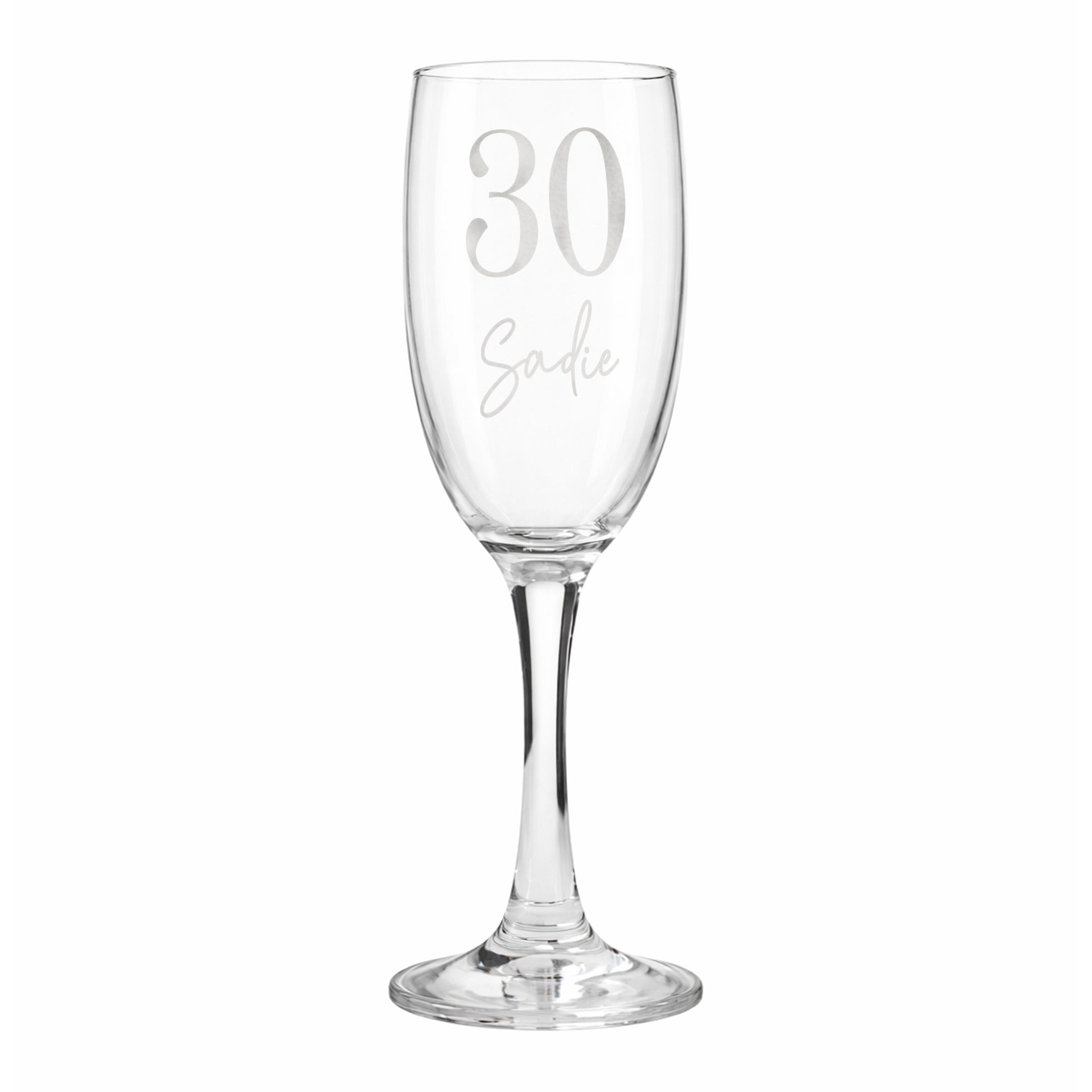 Personalised Big Age & Name Flute Glass - image 5