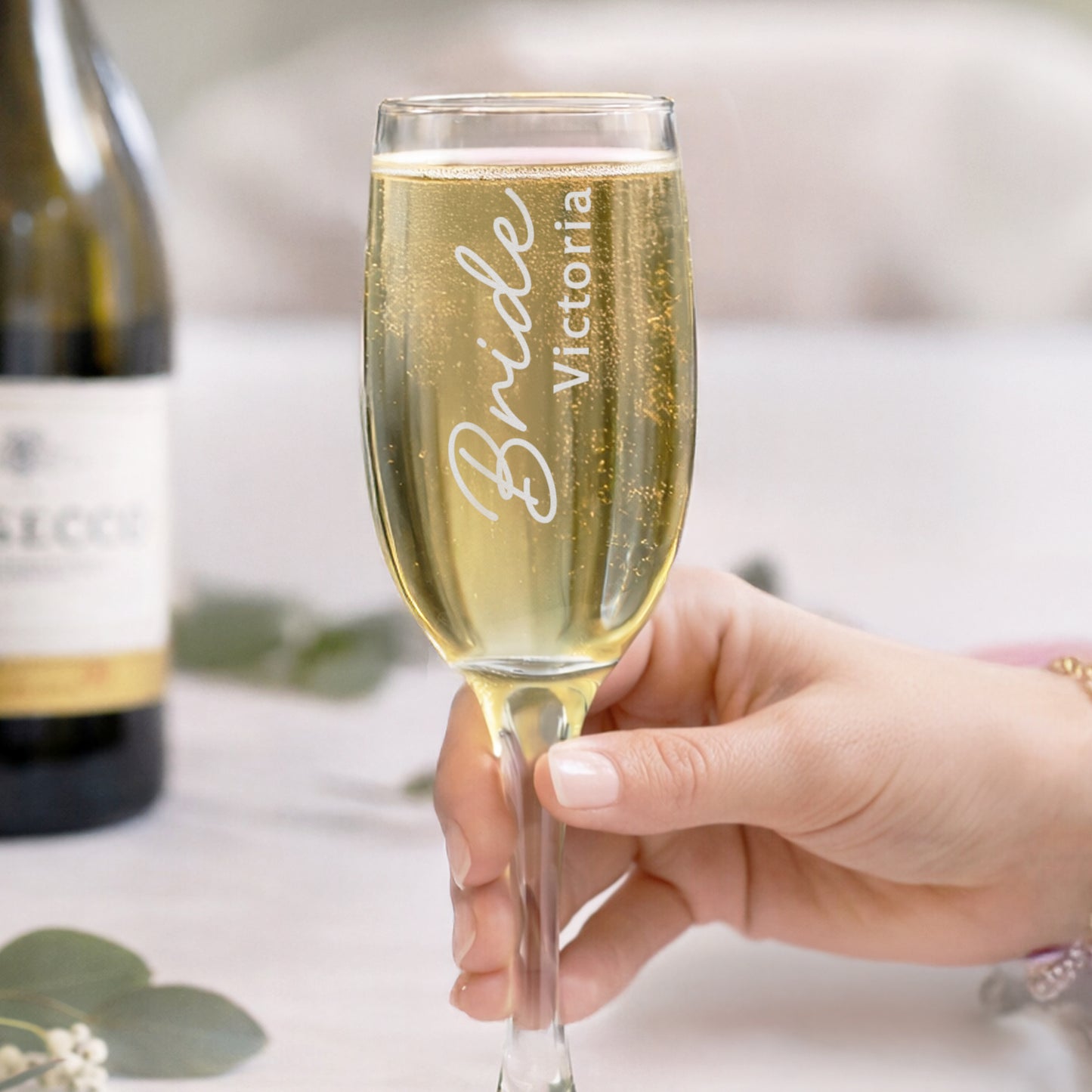 Personalised Bride Elegant Flute Glass - image 3