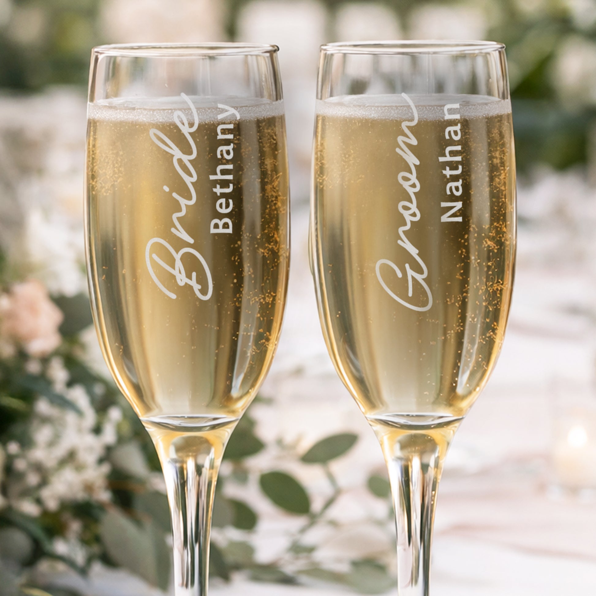 Personalised Groom Elegant Flute Glass - image 4