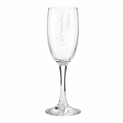 Personalised Groom Elegant Flute Glass - image 5