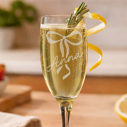 Personalised Bow Flute Glass - image 2