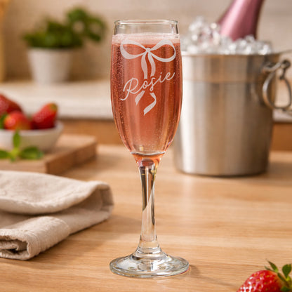 Personalised Bow Flute Glass - image 3