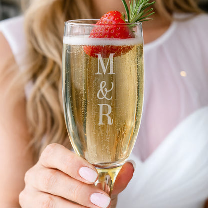 Personalised Couples Initials Flute Glass - image 2