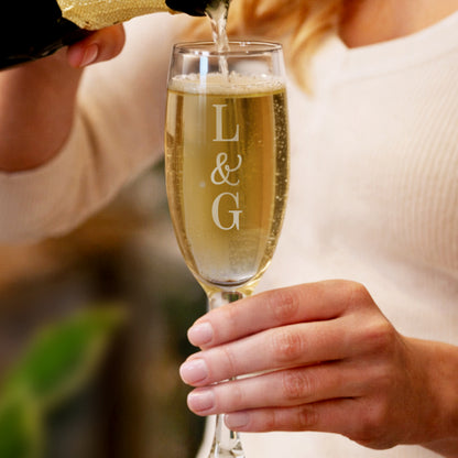 Personalised Couples Initials Flute Glass - image 4
